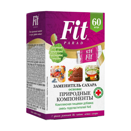 ПОДСЛАСТИТЕЛЬ ФИТПАРАД №6 Смесь подсластителей 1г №60