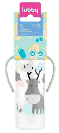 ЛАББИ (11391) Бутылочка Малыши и малышки с ручками (сил соск) 250мл