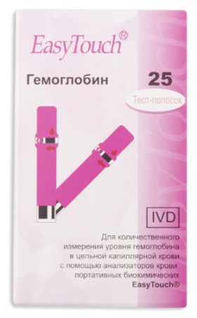 ТЕСТ на Гемоглобин EASY TOUCH Гемоглобин №25