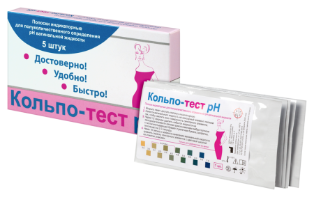 ТЕСТ на Кислотность влагалища КОЛЬПО-ТЕСТ PH №5