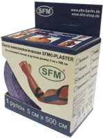 ЛЕНТА КИНЕЗИОЛОГИЧЕСКАЯ SFM-PLASTER Хлопок 5смх500см (фиолетовая)