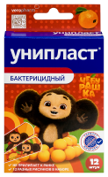 Пластырь унипласт бактерицидный чебурашка 1,9х7,2см (прокладка 1,3х2,5см) набор