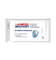 САЛФЕТКИ влаж SMART ЭКОНОМ №15 Антибактериальные