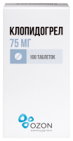 КЛОПИДОГРЕЛ таб 75мг N100  Озон