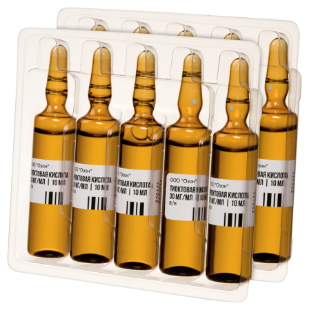 ТИОКТОВАЯ КИСЛОТА амп 0,03/мл 10мл №10  ОЗОН