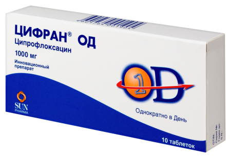 ЦИФРАН ОД таб 1000мг N10