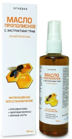 ЖИВА масло Прополисное огневка с экстрактами трав 100мл