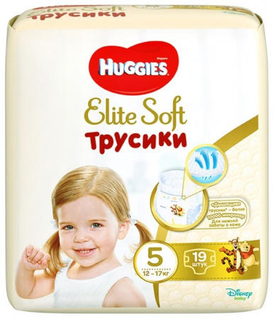HUGGIES ТРУСИКИ-ПОДГУЗНИКИ ELITE SOFT РАЗМЕР 5 12-17КГ N19