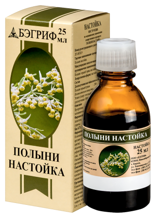 ПОЛЫНИ НАСТОЙКА 25МЛ ФЛАК Н-КА ИНД/УП /БЭГРИФ