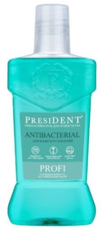 PRESIDENT PROFI ОПОЛАСКИВАТЕЛЬ ДЛЯ ПОЛОСТИ РТА ANTIBACTERIAL 250МЛ