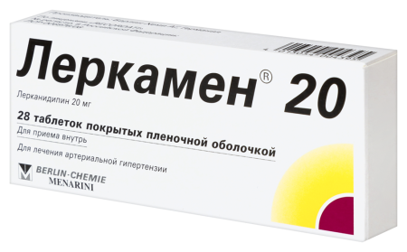 Леркамен 20 табл п/о плен 20 мг х60