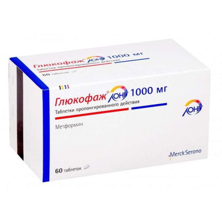 ГЛЮКОФАЖ таб 1000мг N60