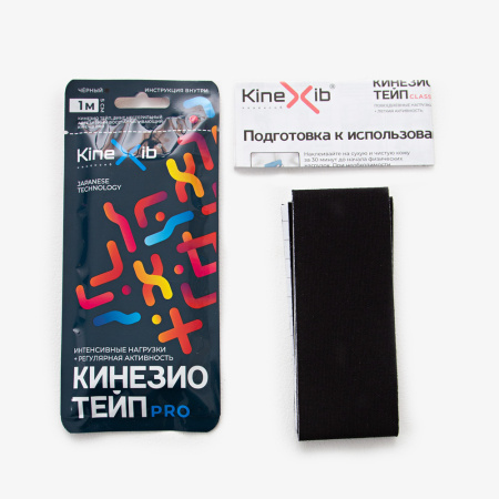 БИНТ эласт КИНЕЗИО-ТЕЙП KINEXIB PRO 5смх1м (черный)