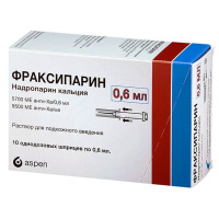 ФРАКСИПАРИН 9500МЕ/МЛ 0,6МЛ N10 ШПРИЦ-ТЮБ