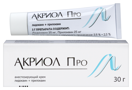 Акриол Про крем д/мест и наруж прим 25 мг/г +25 мг/г 30 г х1
