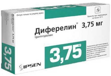 ДИФЕРЕЛИН лиоф/р-ра 3,75мг N1