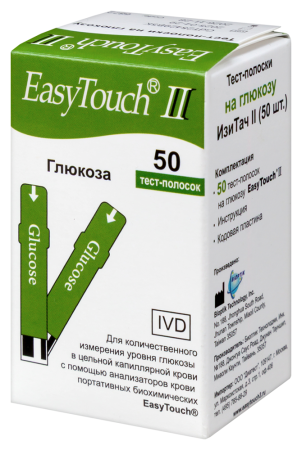 ТЕСТ-ПОЛОСКИ к глюкометру EASY TOUCH Глюкоза №50