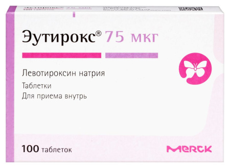 ЭУТИРОКС таб 75мкг N100