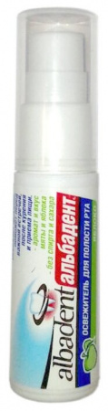 АЛЬБАДЕНТ освежитель д/рта 35мл Яблоко
