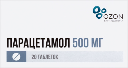 ПАРАЦЕТАМОЛ таб 500мг N20  ОЗОН