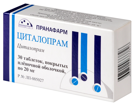 ЦИТАЛОПРАМ таб 20мг №30  Пранафарм