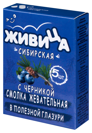 СМОЛКА АЛТАЙСКИЙ НЕКТАР Живица Сибирская в глазури без сахара (черника) №5
