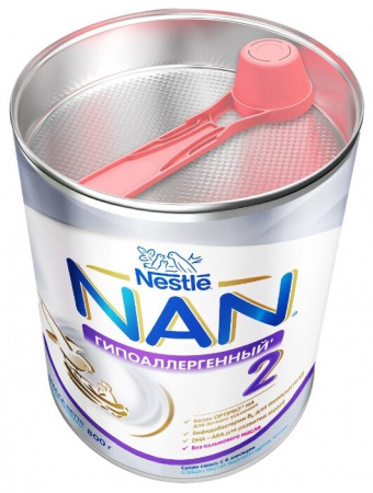 НЕСТЛЕ НАН ПРЕМИУМ-2 Optipro-Ha Гиппоаллергенный сух мол смесь 800г