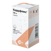 Кордафлекс табл п/о плен 10 мг фл х100