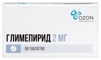 ГЛИМЕПИРИД 2 МГ N90 ТАБЛ/БЛИСТЕР/ОЗОН