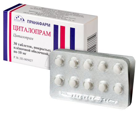 ЦИТАЛОПРАМ таб 10мг №30  Пранафарм