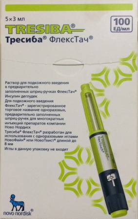 ТРЕСИБА ФЛЕКСТАЧ р-р п/к 100ЕД/мл 3мл №5