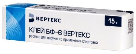 КЛЕЙ БФ-6 ВЕРТЕКС 15,0 Р-Р Д/НАРУЖ ПРИМ СПИРТОВОЙ
