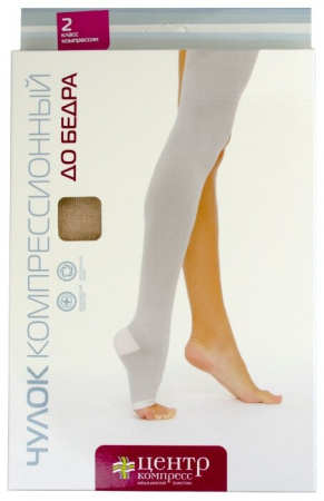 ЧУЛОК ЦЕНТР КОМПРЕСС ЧККВ ЦК До бедра (3 кл/крем) 1шт р.6