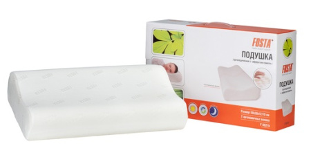 ПОДУШКА ФОСТА F8021B 50*30*12/10см ортопедическач с эф памяти