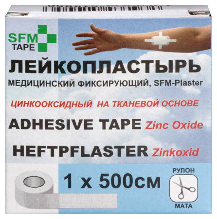 ПЛАСТЫРЬ SFM катушка 1х500см (ткан)