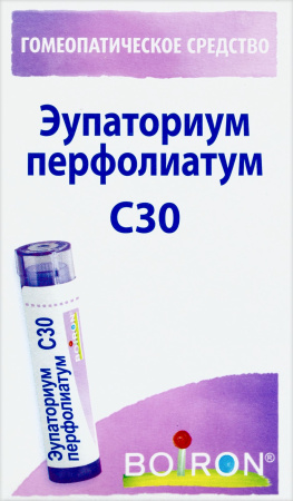 ЭУПАТОРИУМ ПЕРФОЛИАТУМ С30 гомеопат монокомп препарат растит происхожд 4,0 гранулы гомеопат