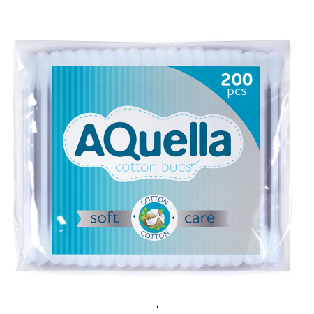 ВАТНЫЕ ПАЛОЧКИ AQUELLA №200 (пакет)