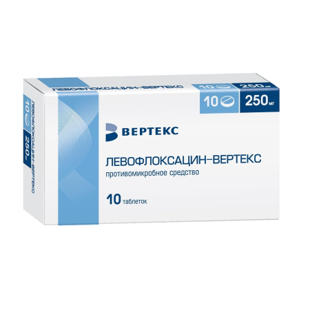 ЛЕВОФЛОКСАЦИН-ВЕРТЕКС таб 250мг N10
