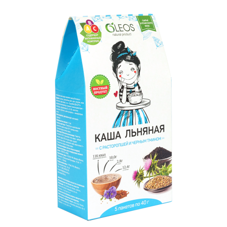 КАША ОЛЕОС Льняная (расторопша-черный тмин) 200г