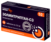 ЗОЛМИТРИПТАН-СЗ таб 2,5мг N10