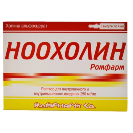 НООХОЛИН-РОМФАРМ р-р в/в в/м амп 250мг/мл 4мл №3