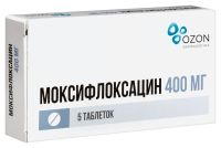 МОКСИФЛОКСАЦИН 400 МГ N5 ТАБЛ П/ПЛЕН/ОБОЛОЧ /ОЗОН