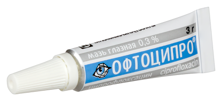 ОФТОЦИПРО мазь гл 0,3% 3г