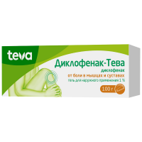 Диклофенак-Тева гель д/наружн. прим. 1% 100г N1