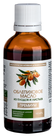 ОБЛЕПИХОВОЕ МАСЛО АЛТАЙСКИЙ НЕКТАР ПРЕМИУМ 180мг 50мл
