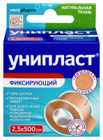 ПЛАСТЫРЬ УНИПЛАСТ катушка 2,5х500см (тканев)