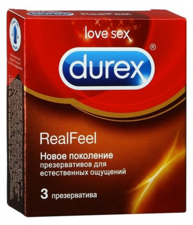 ПРЕЗЕРВАТИВЫ ДЮРЕКС Real Feel №3 #