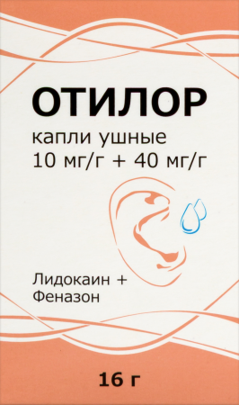 ОТИЛОР капли ушн. 10мг/г+40мг/г 16г N1