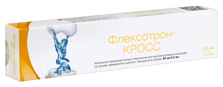 ФЛЕКСОТРОН КРОСС имплант вязкоэластич. д/вн/суст инъекц.6-мг/3мл шприц №1