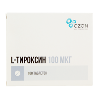 Л-ТИРОКСИН таб 100мкг N100  Озон
